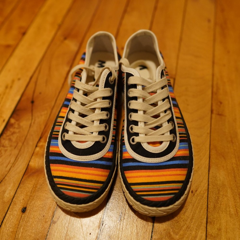 MARNI Striped Canvas Sneakers (Size: US 7,  EU 37)